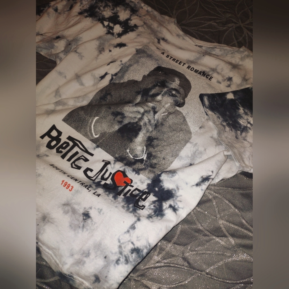 Philcos "Poetic Justice" Tupac tie dye short sleeve shirt sz XL men's. NWOT